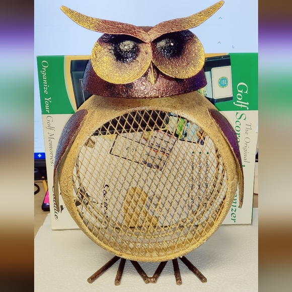 Bronze Scrap Metal Owl 12" Tall - Picture 7 of 7